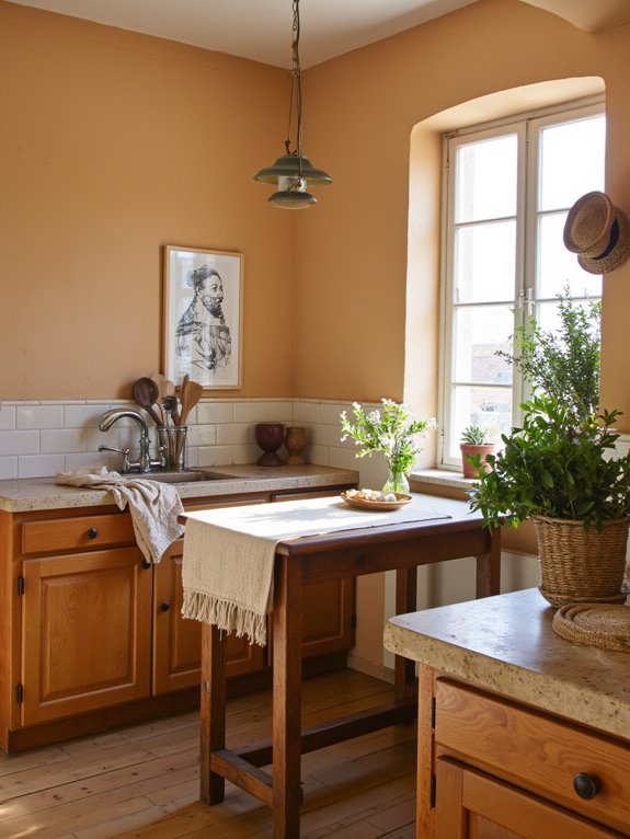 cozy warm beige kitchen