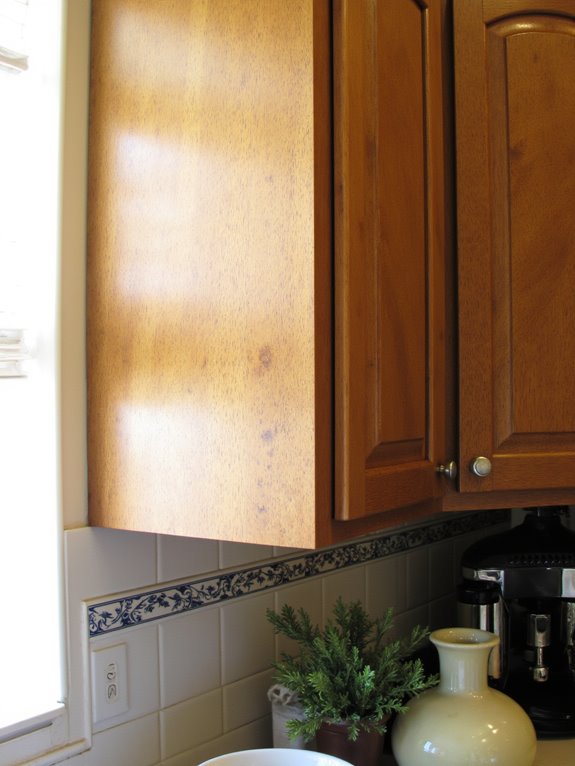custom trim enhances cabinets