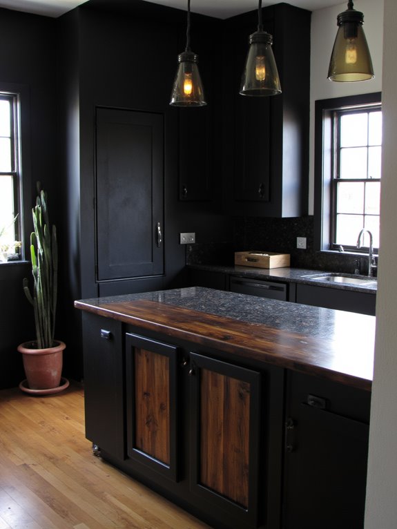 dark elegant kitchen colors