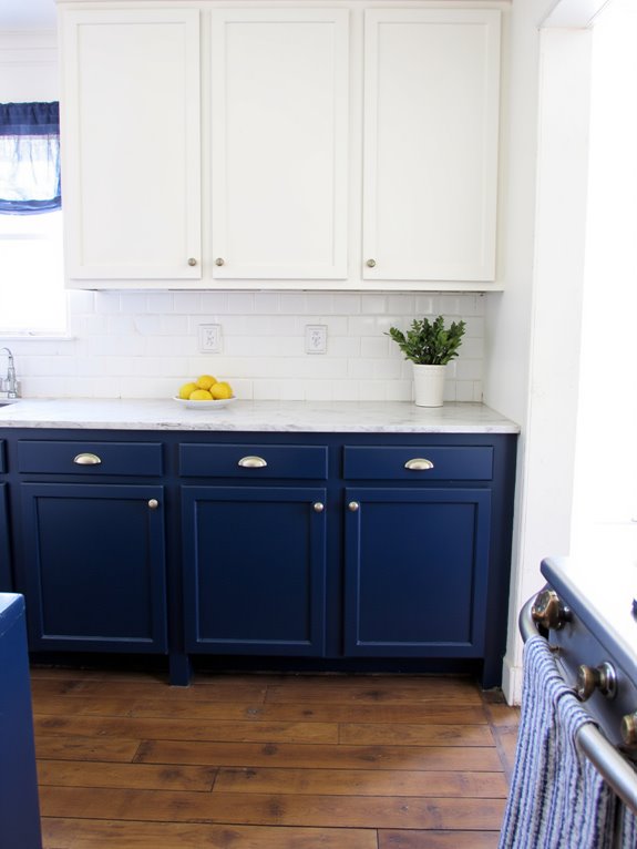 dark light cabinet contrast