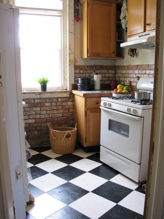 diy checkered floor project