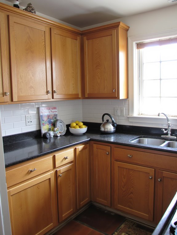 dramatic contrast with countertops