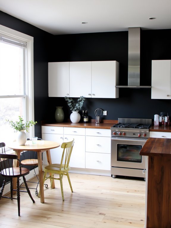 dramatic neutral kitchen appeal
