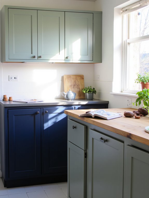 dynamic two tone cabinet design