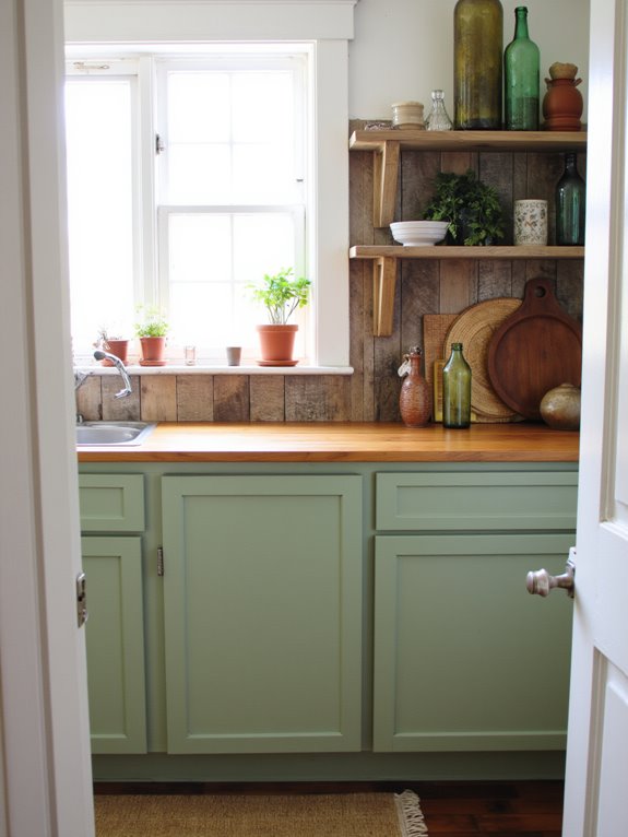 earthy greens create tranquility