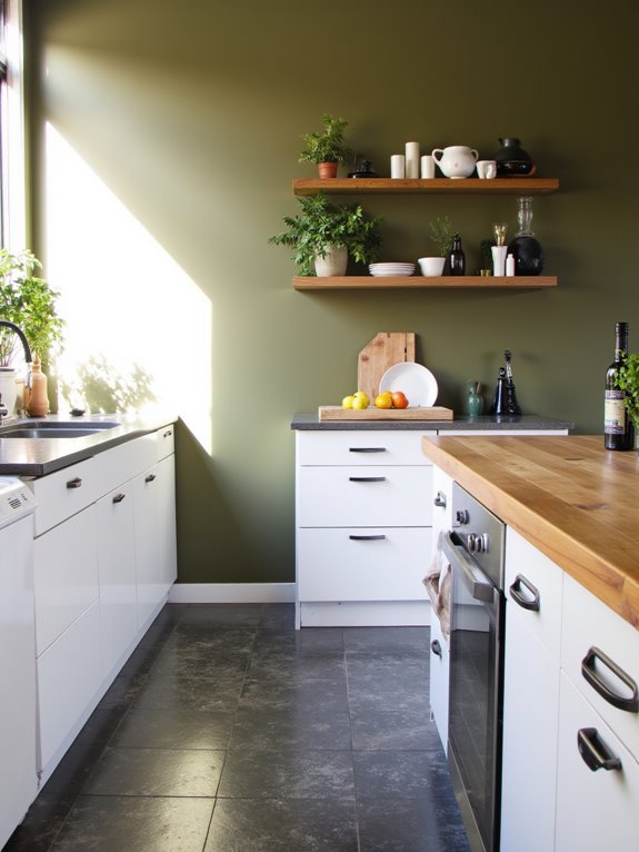 earthy olive green warmth