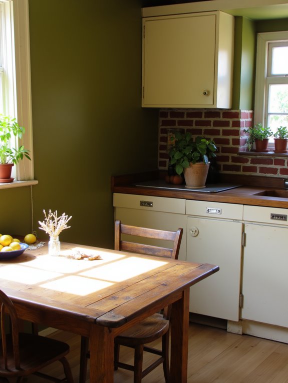 earthy serene kitchen color