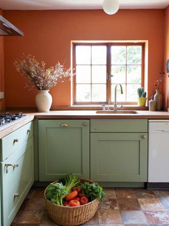 earthy tones for kitchens