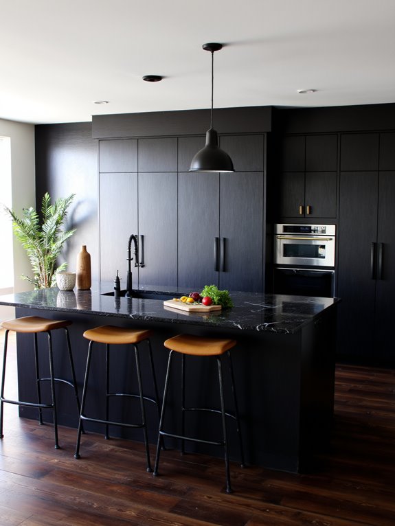 eco friendly black kitchen trends
