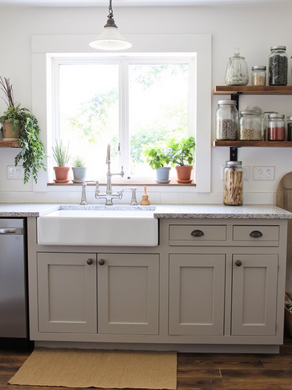 eco friendly taupe cabinet options