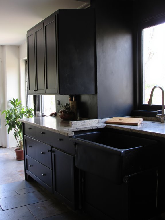 elegant black and gray kitchen