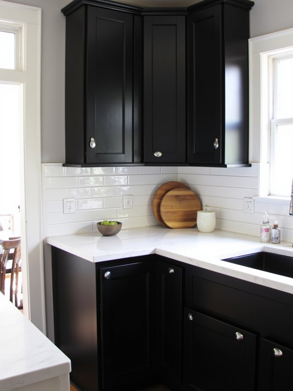 elegant black and white hardware