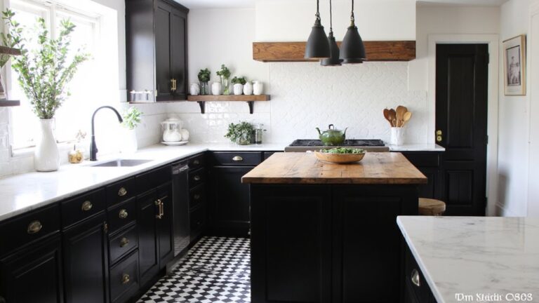 elegant black and white kitchens