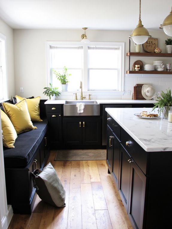 elegant black white gold design