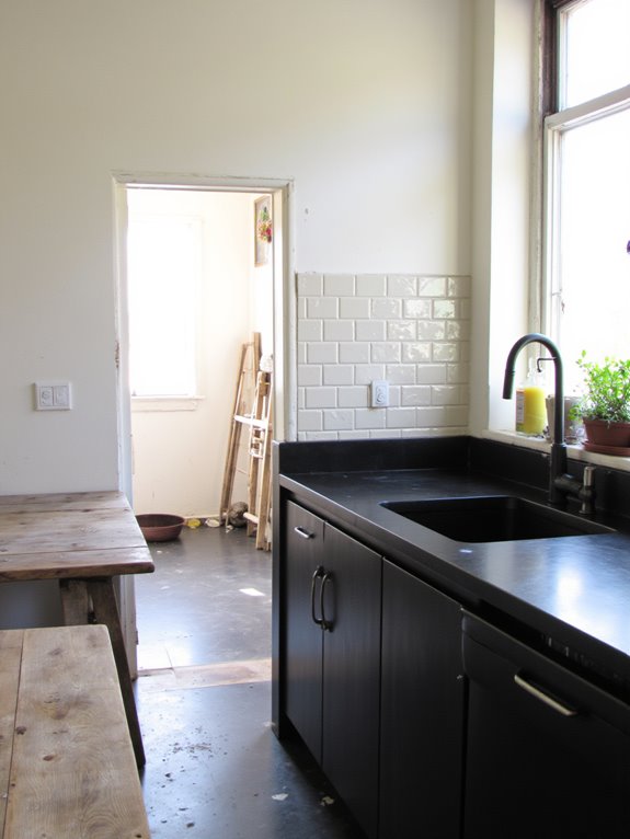 elegant contrast in kitchens