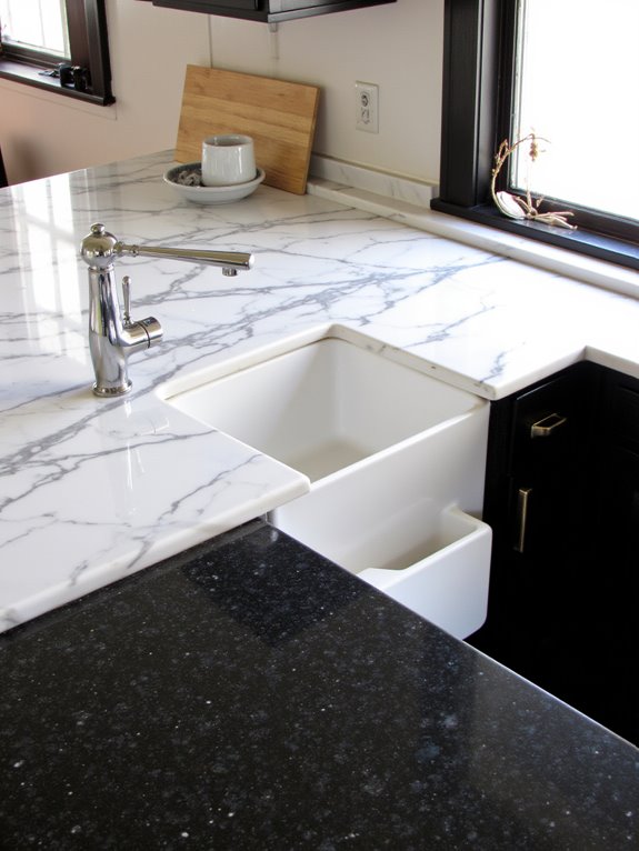 elegant countertop materials showcased