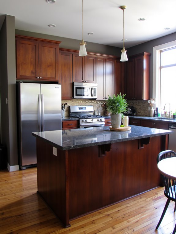 elegant dark wood tones