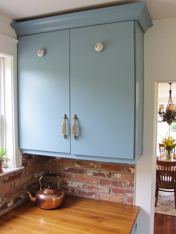 elegant hardware enhances cabinets