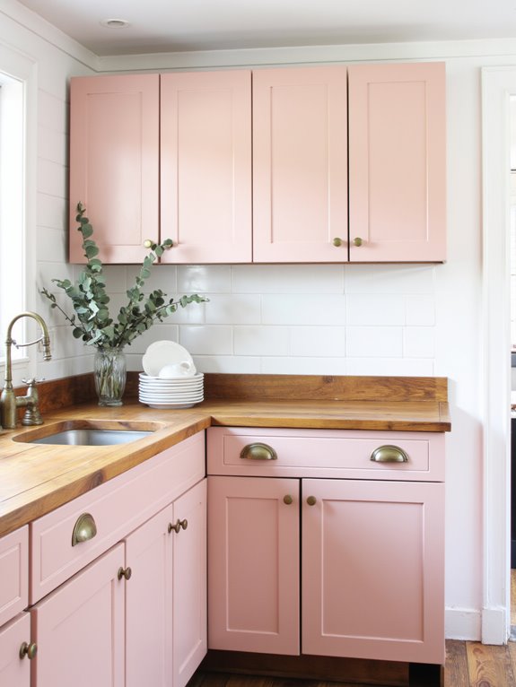 elegant light blush kitchen