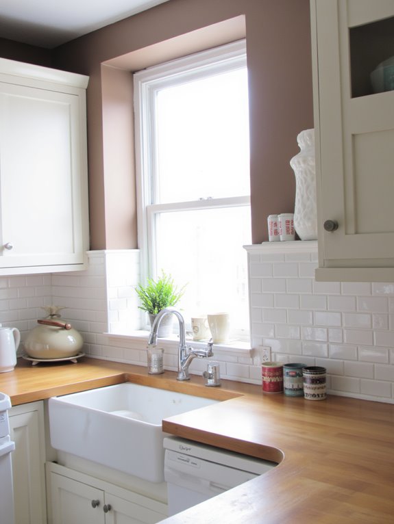 elegant taupe enhances kitchens