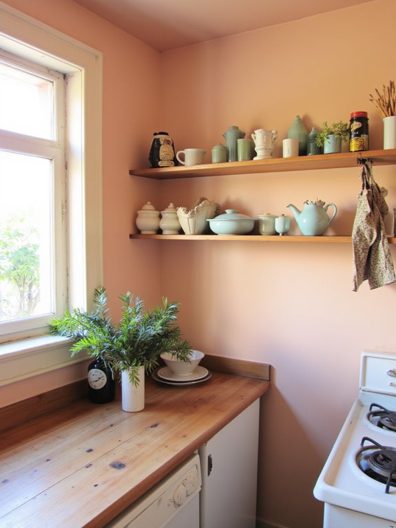 elegant warm kitchen walls