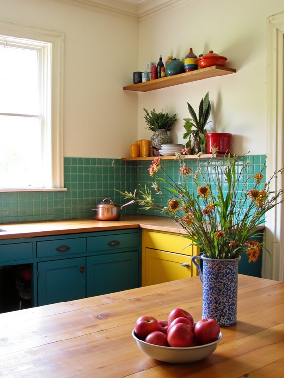 energizing bold kitchen colors