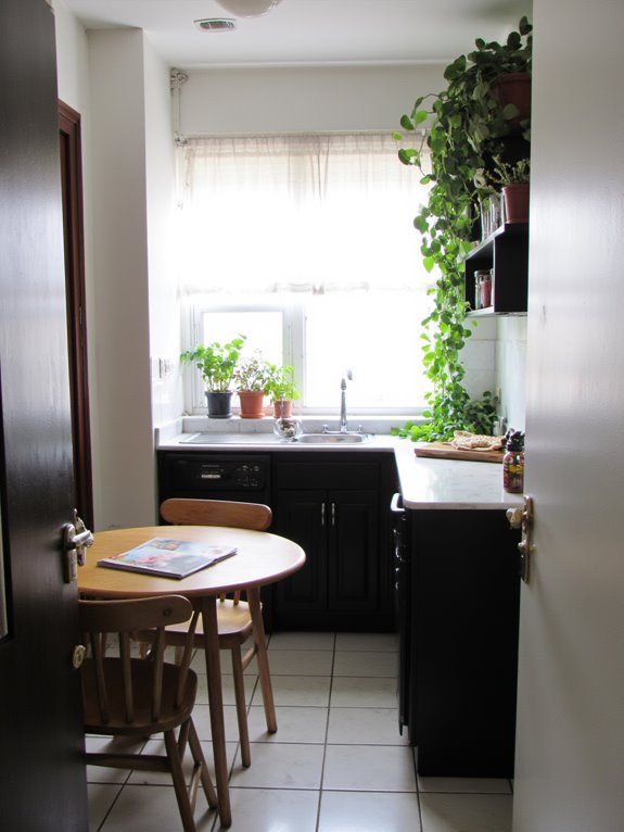 enhance kitchen with greenery