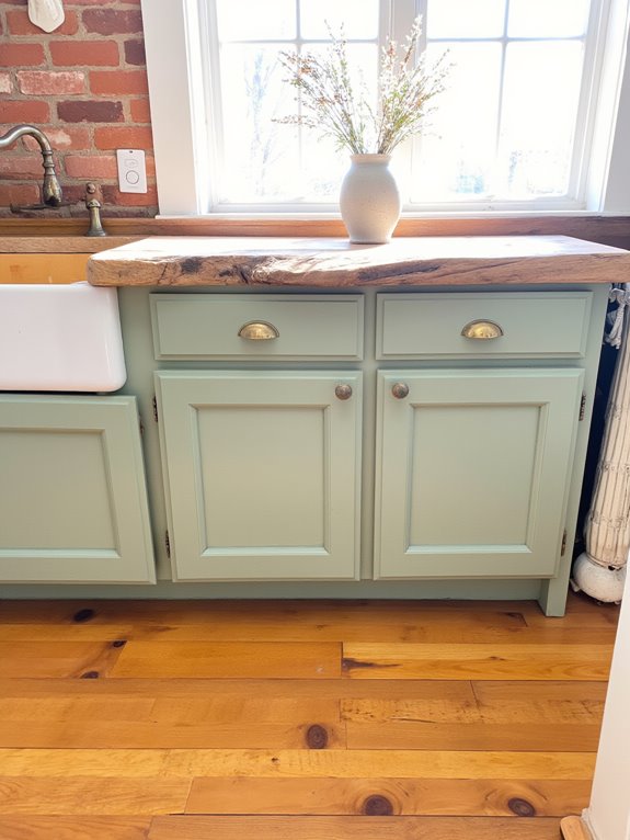 farmhouse style with shaker cabinets