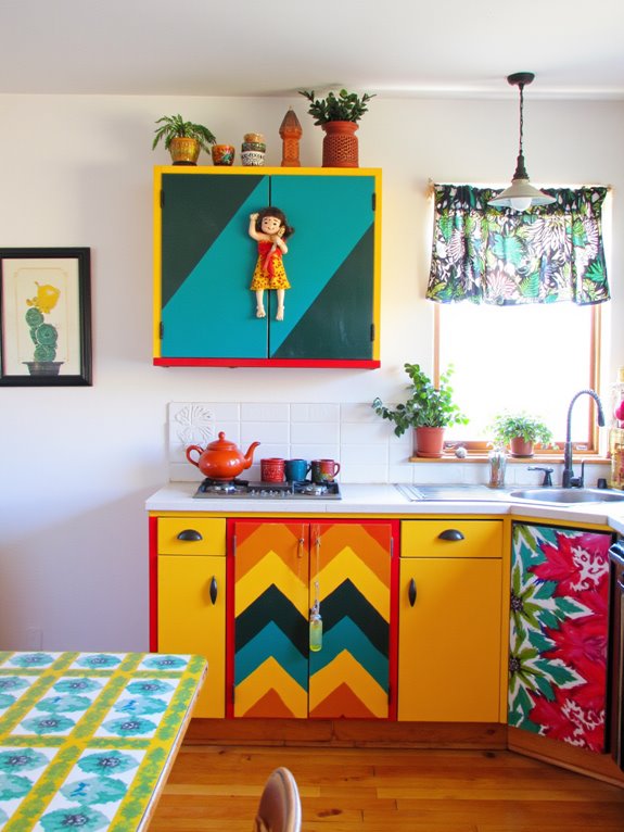 geometric patterns enhance kitchens