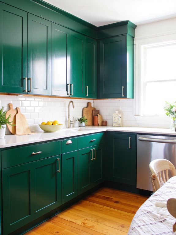 glossy finishes enhance kitchens
