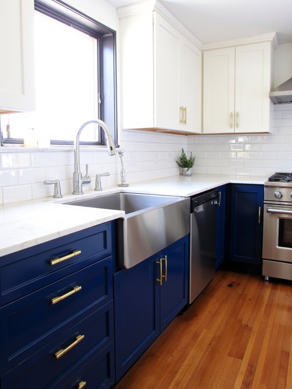 glossy finishes enhance kitchens