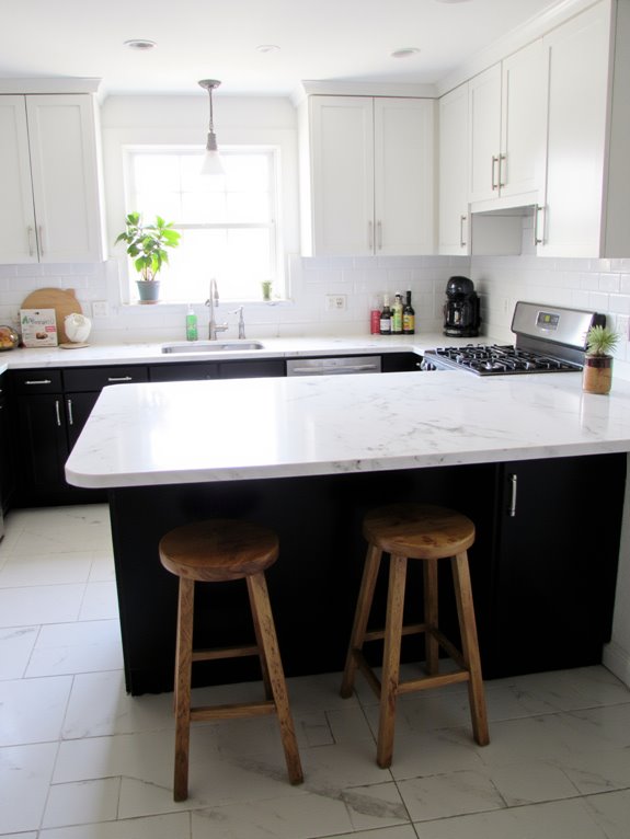 high contrast cabinet pairing