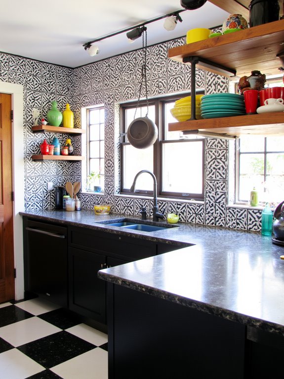 high contrast tile patterns