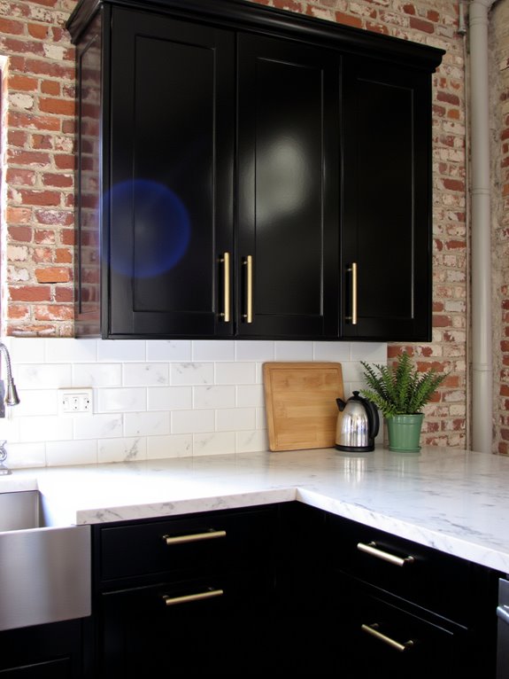 high gloss black kitchen elegance