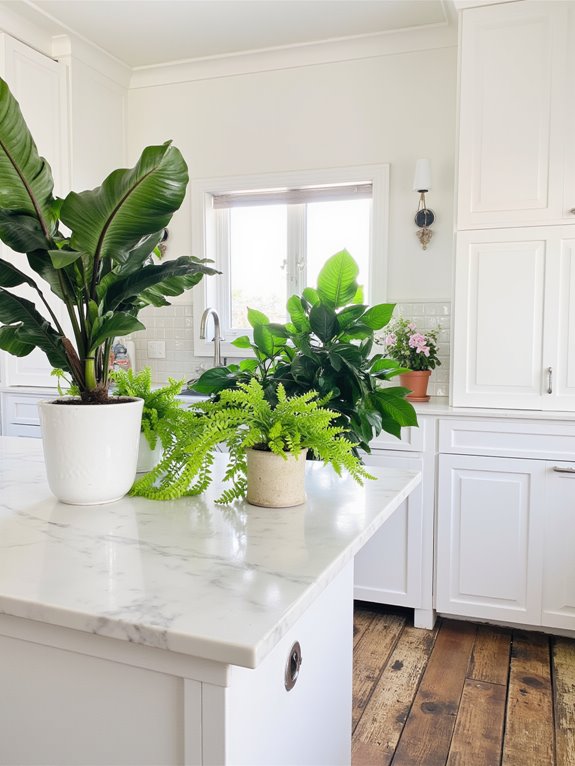 indoor plants enhance kitchens