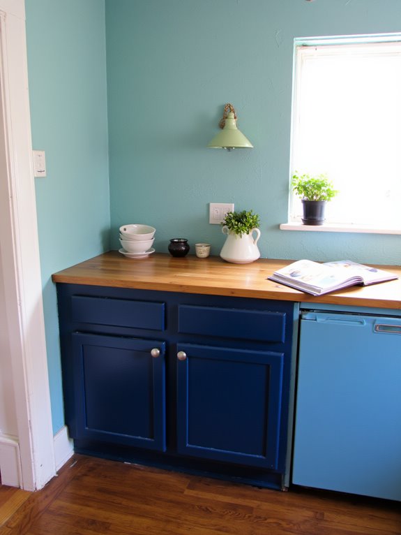 invigorating cool aqua cabinets