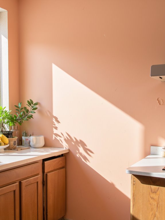 inviting soft peach ambiance