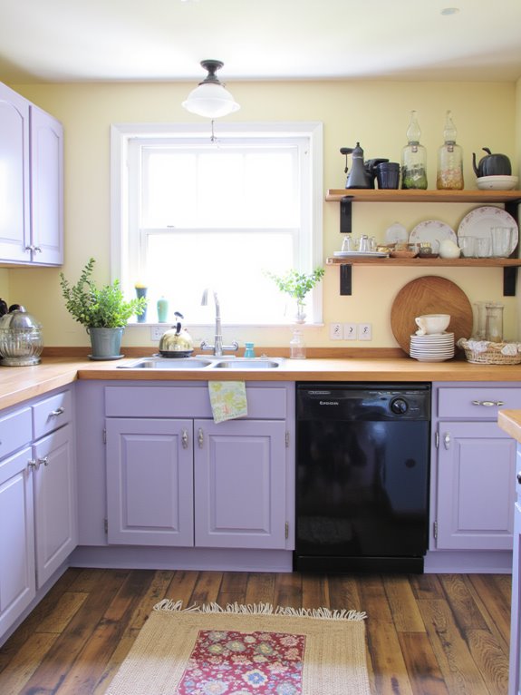 lavender shades create serenity