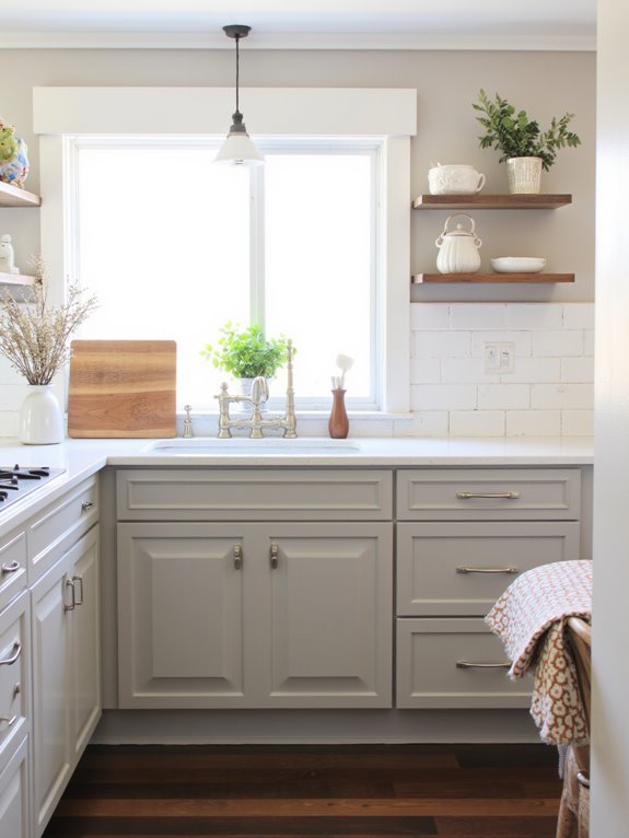 light taupe kitchen elegance