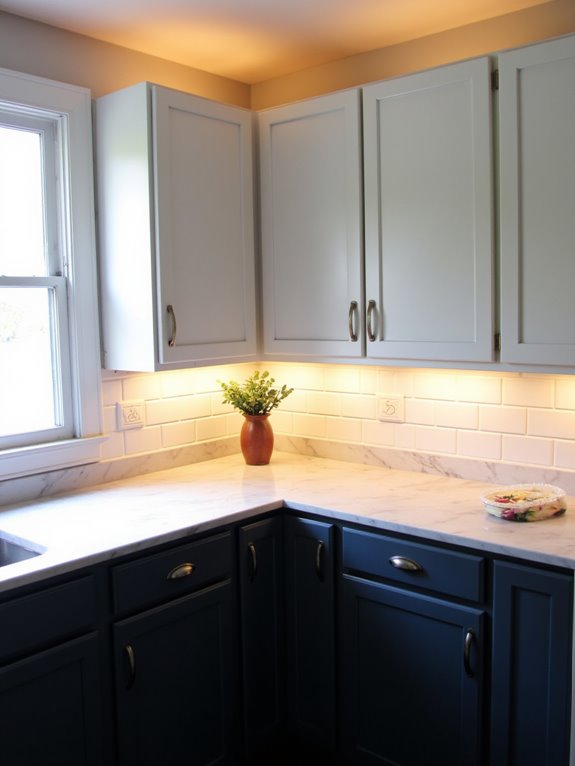 lighting enhances cabinet aesthetics