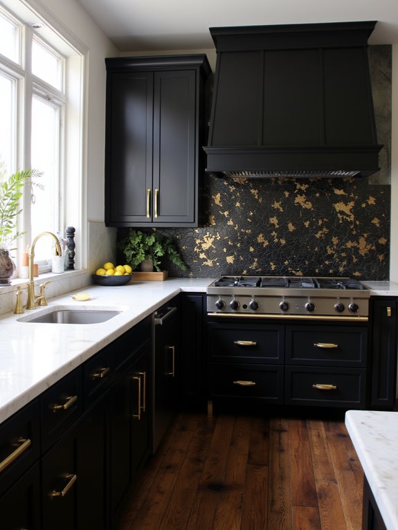 luxurious black and gold