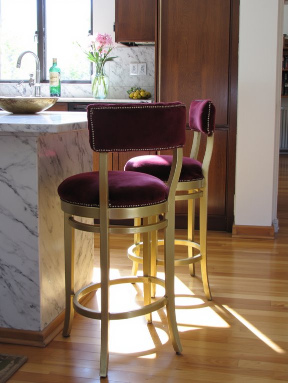 luxurious gold bar stools