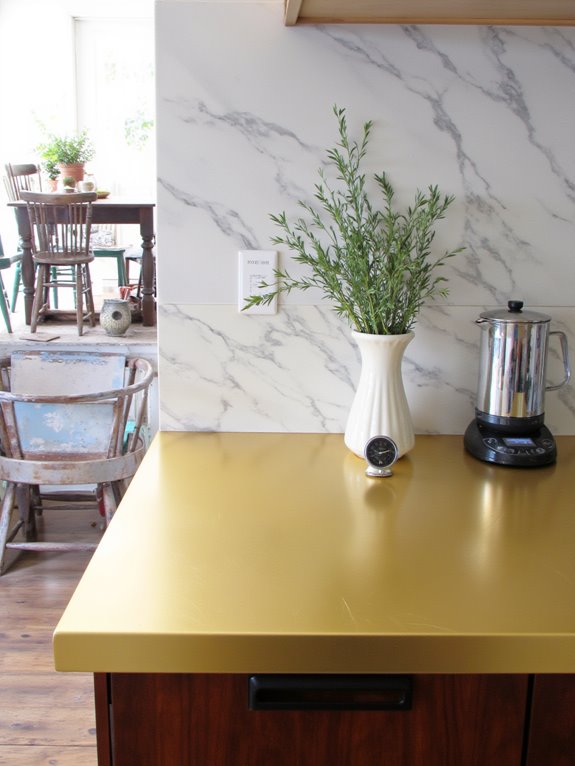 luxurious gold countertop elegance