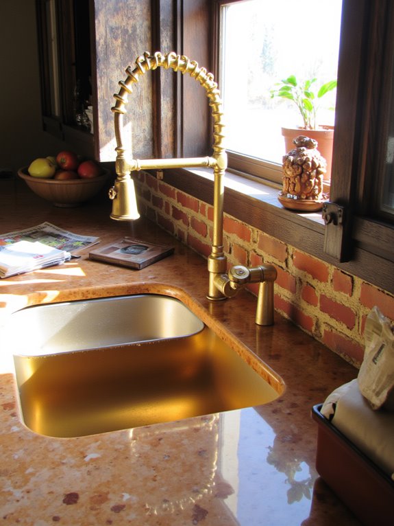 luxurious gold faucet designs