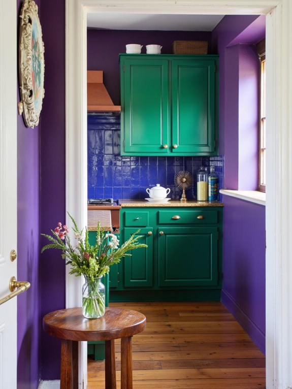 luxurious jewel tone kitchen