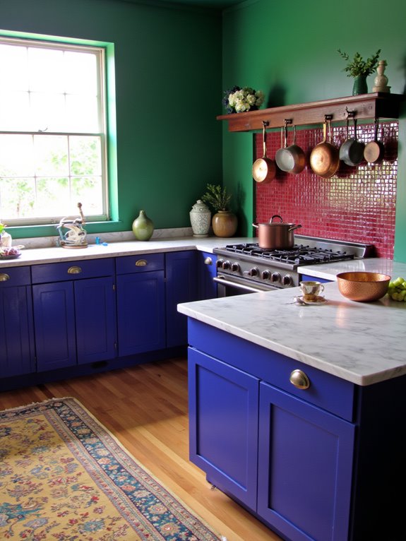 luxurious jewel tone kitchen