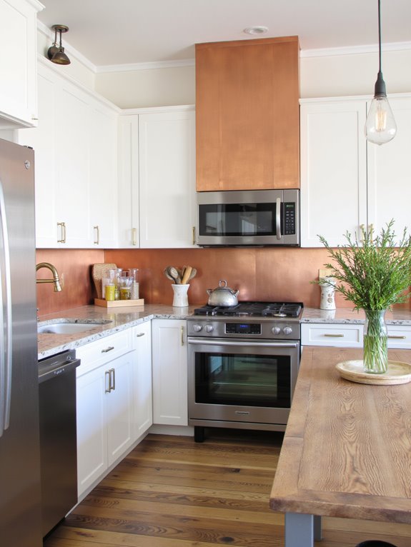 metallic accents elevate kitchens
