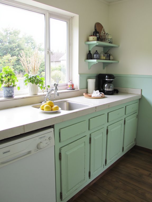 mint green kitchen tranquility