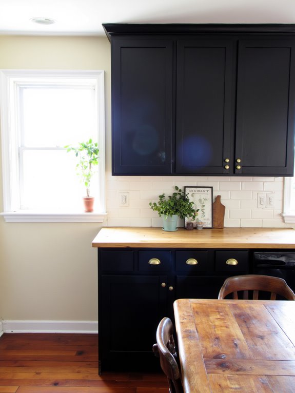 modern black shaker cabinets