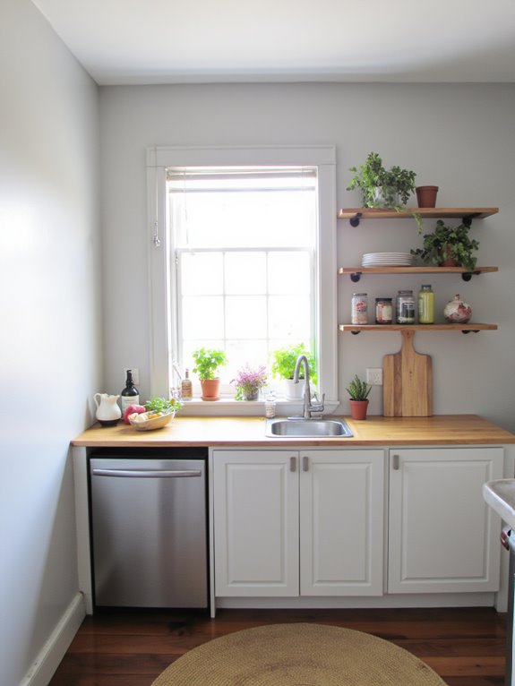 modern light gray kitchen
